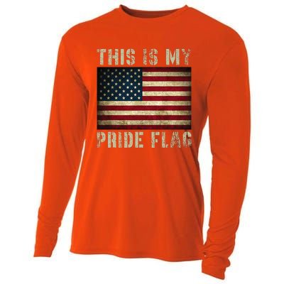 This Is My Pride Flag USA American Patriotic Cooling Performance Long Sleeve Crew