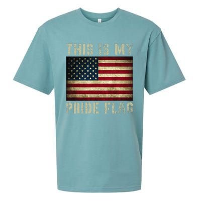 This Is My Pride Flag USA American Patriotic Sueded Cloud Jersey T-Shirt