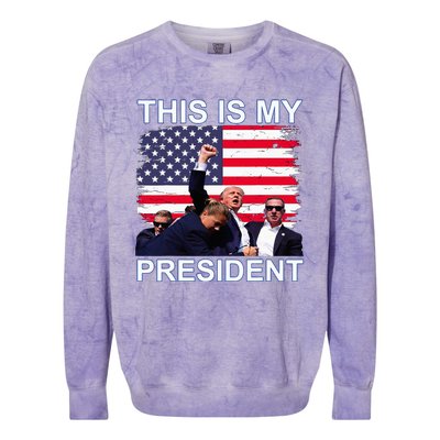 This Is My President Colorblast Crewneck Sweatshirt