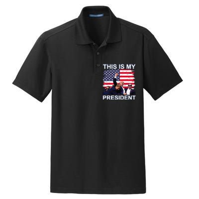 This Is My President Dry Zone Grid Polo