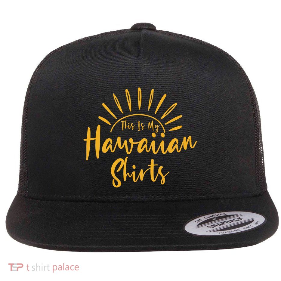 This Is My Hawaiian Shirts Retro Summer Vacation Party Hawaii Flatbill Hat