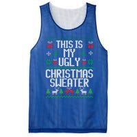 This Is My Ugly Sweater Funny Christmas Gift Mesh Reversible Basketball Jersey Tank