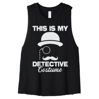 This Is My Detective Costume True Crime Lover  Women's Racerback Cropped Tank