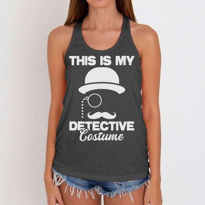 This Is My Detective Costume True Crime Lover  Women's Knotted Racerback Tank