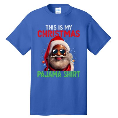 This Is My Christmas Pajama Black Afro African American Cool Gift Tall T-Shirt