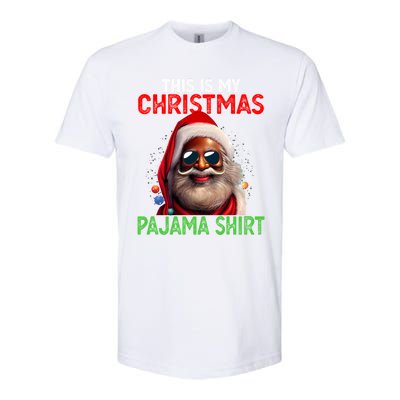 This Is My Christmas Pajama Black Afro African American Cool Gift Softstyle CVC T-Shirt