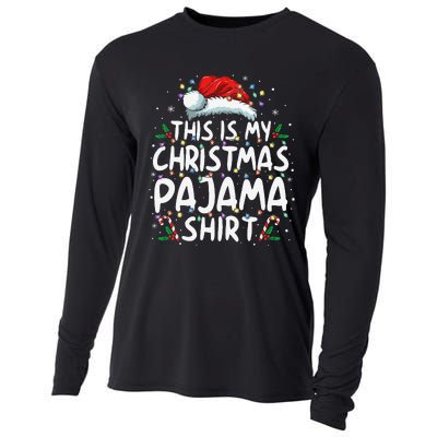 This Is My Christmas Pajama Funny Xmas Pjs Gift Cooling Performance Long Sleeve Crew