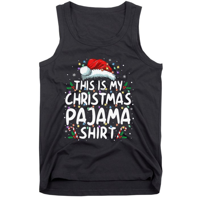 This Is My Christmas Pajama Funny Xmas Pjs Gift Tank Top