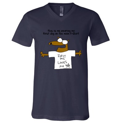 This Is My Firstdog Onthemoon V-Neck T-Shirt