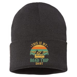 This Is My Road Trip RV Camper Travel Family Vacation Sustainable Knit Beanie