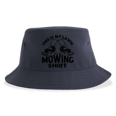 This Is My Lawn Mowing Funny Mower Gift Sustainable Bucket Hat