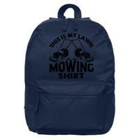 This Is My Lawn Mowing Funny Mower Gift 16 in Basic Backpack