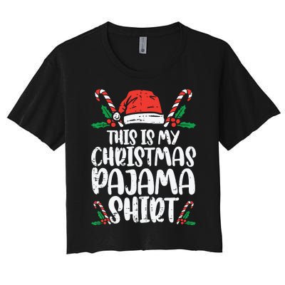 This Is My Christmas Pajama Women's Crop Top Tee