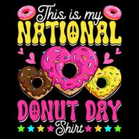This Is My National Donut Day Funny Son Daughter Cooling Performance Crew T-Shirt