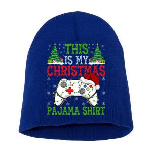 This Is My Christmas Pajama Gamer Santa Video Game Christmas Gift Short Acrylic Beanie