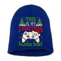 This Is My Christmas Pajama Gamer Santa Video Game Christmas Gift Short Acrylic Beanie