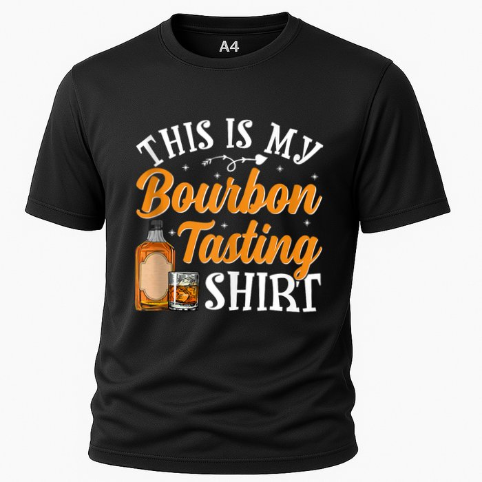 This Is My Bourbon Tasting Outfits Funny Bourbon Lovers Tank Top Cooling Performance Crew T-Shirt