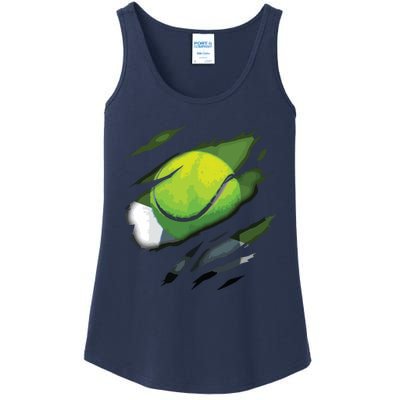 Tennis In Me Design Tennis Design Ladies Essential Tank