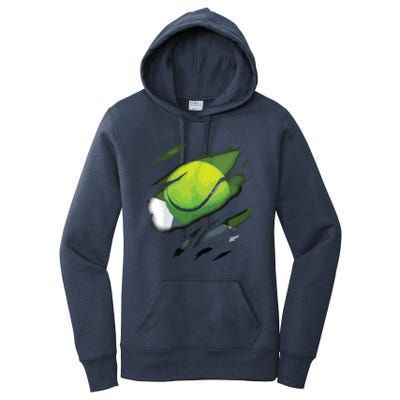 Tennis In Me Design Tennis Design Women's Pullover Hoodie