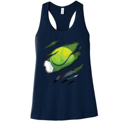 Tennis In Me Design Tennis Design Women's Racerback Tank