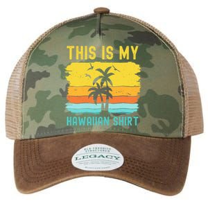 This Is My Hawaiian Palm Tropical Costume Party Hawaii Legacy Tie Dye Trucker Hat