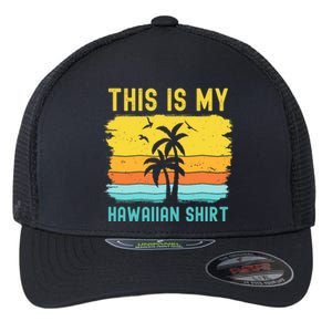 This Is My Hawaiian Palm Tropical Costume Party Hawaii Flexfit Unipanel Trucker Cap