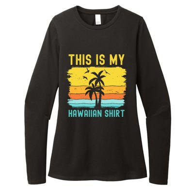 This Is My Hawaiian Palm Tropical Costume Party Hawaii Womens CVC Long Sleeve Shirt