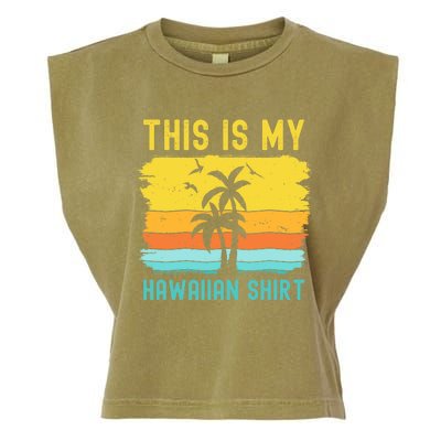 This Is My Hawaiian Palm Tropical Costume Party Hawaii Garment-Dyed Women's Muscle Tee