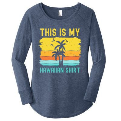 This Is My Hawaiian Palm Tropical Costume Party Hawaii Women's Perfect Tri Tunic Long Sleeve Shirt