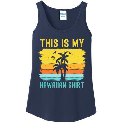 This Is My Hawaiian Palm Tropical Costume Party Hawaii Ladies Essential Tank