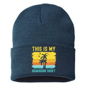 This Is My Hawaiian Palm Tropical Costume Party Hawaii Sustainable Knit Beanie