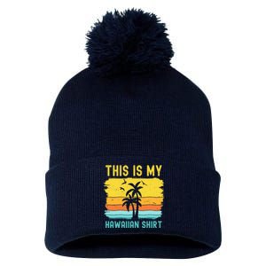 This Is My Hawaiian Palm Tropical Costume Party Hawaii Pom Pom 12in Knit Beanie