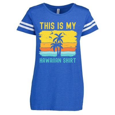 This Is My Hawaiian Palm Tropical Costume Party Hawaii Enza Ladies Jersey Football T-Shirt