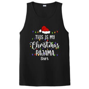 This Is My Christmas Pajama Funny Santa Holiday PosiCharge Competitor Tank