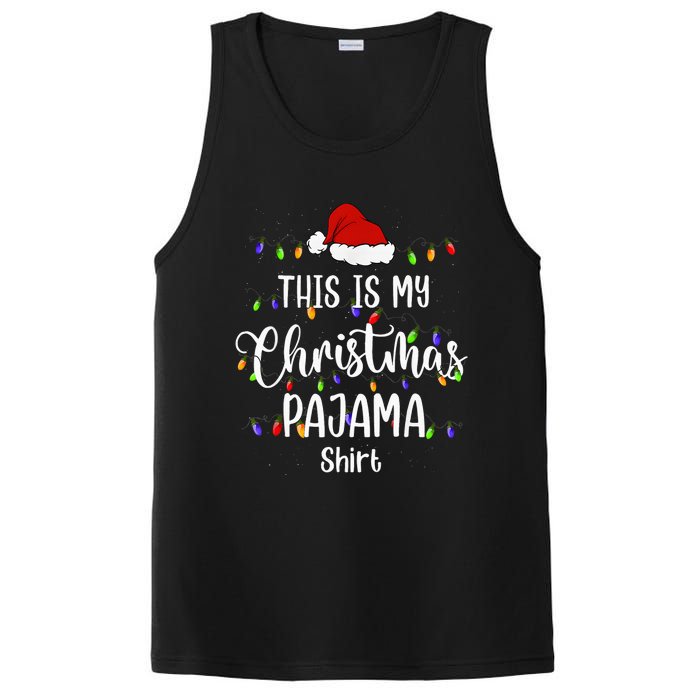 This Is My Christmas Pajama Funny Santa Holiday PosiCharge Competitor Tank