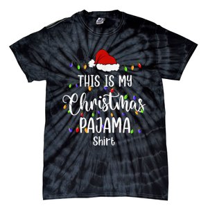 This Is My Christmas Pajama Funny Santa Holiday Tie-Dye T-Shirt