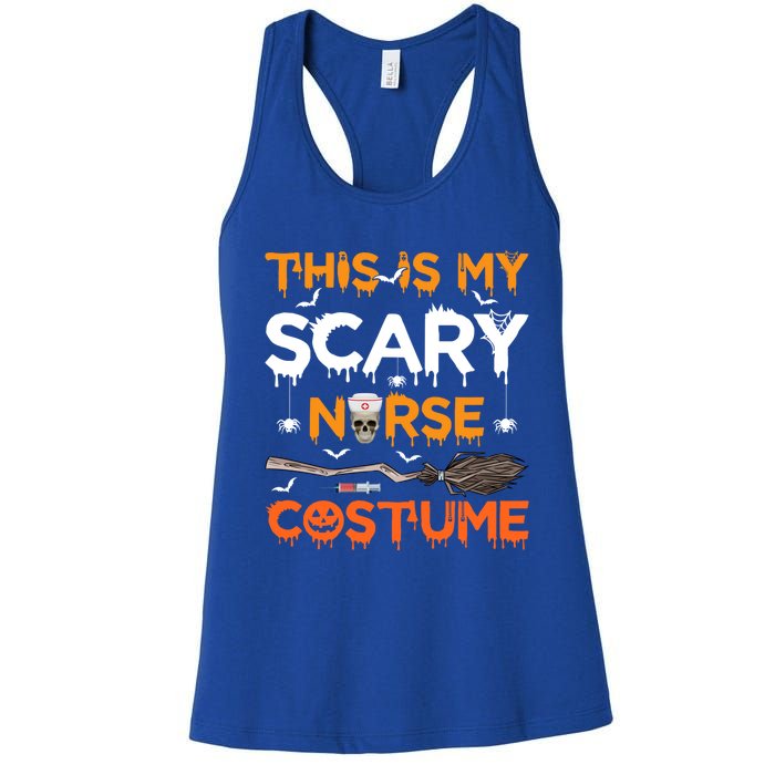 This Is My Scary Nurse Costume Halloween Gift Women's Racerback Tank