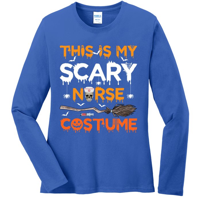 This Is My Scary Nurse Costume Halloween Gift Ladies Long Sleeve Shirt