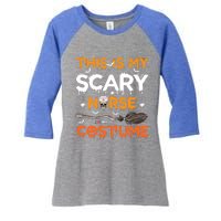 This Is My Scary Nurse Costume Halloween Gift Women's Tri-Blend 3/4-Sleeve Raglan Shirt