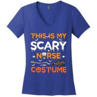 This Is My Scary Nurse Costume Halloween Gift Women's V-Neck T-Shirt