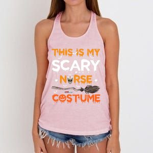 This Is My Scary Nurse Costume Halloween Gift Women's Knotted Racerback Tank