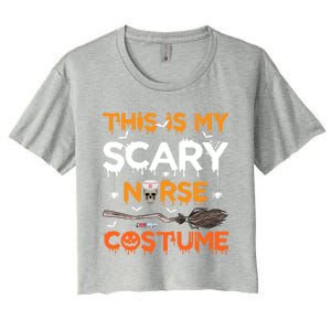 This Is My Scary Nurse Costume Halloween Gift Women's Crop Top Tee