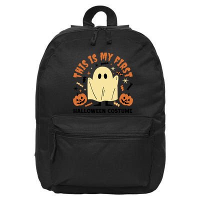 This Is My First Halloween Costume Cute Ghost 16 in Basic Backpack