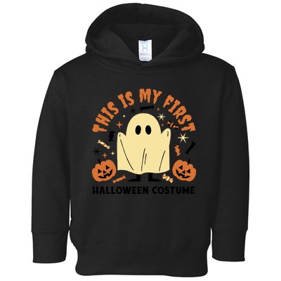 This Is My First Halloween Costume Cute Ghost Toddler Hoodie