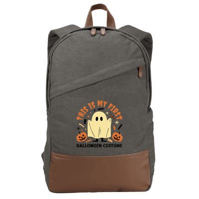 This Is My First Halloween Costume Cute Ghost Cotton Canvas Backpack