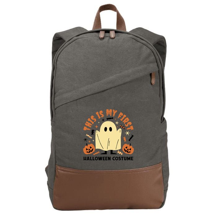 This Is My First Halloween Costume Cute Ghost Cotton Canvas Backpack