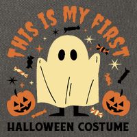 This Is My First Halloween Costume Cute Ghost Cotton Canvas Backpack