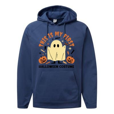 This Is My First Halloween Costume Cute Ghost Performance Fleece Hoodie