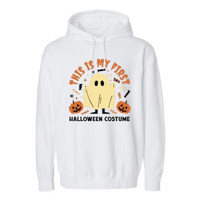 This Is My First Halloween Costume Cute Ghost Garment-Dyed Fleece Hoodie