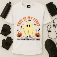 This Is My First Halloween Costume Cute Ghost Cooling Performance Crew T-Shirt
